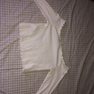 White long sleeve crop top